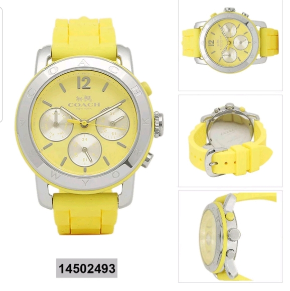 Coach Accessories - Coach Yellow Legacy Sport Chronograph Watch